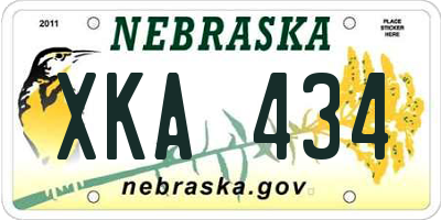 NE license plate XKA434