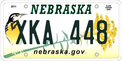 NE license plate XKA448