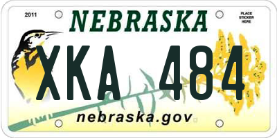 NE license plate XKA484