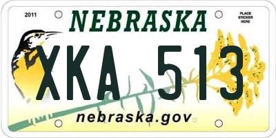 NE license plate XKA513