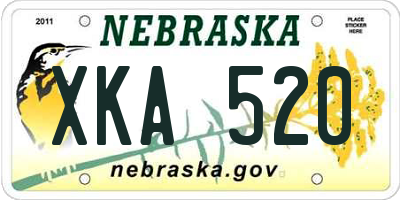 NE license plate XKA520