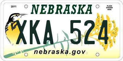 NE license plate XKA524