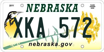 NE license plate XKA572