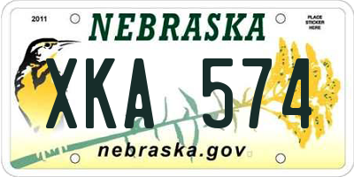 NE license plate XKA574