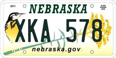 NE license plate XKA578