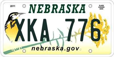 NE license plate XKA776