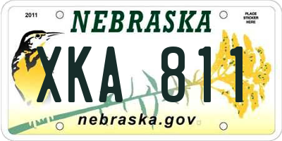 NE license plate XKA811