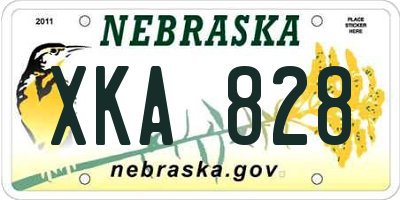 NE license plate XKA828