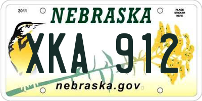 NE license plate XKA912