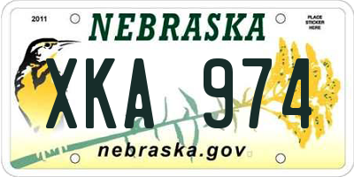 NE license plate XKA974