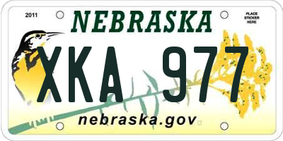 NE license plate XKA977