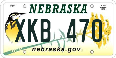 NE license plate XKB470