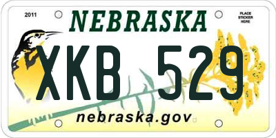 NE license plate XKB529