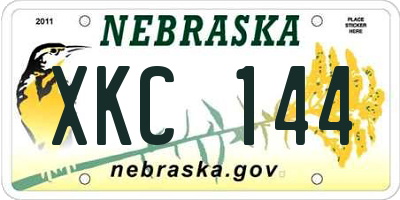 NE license plate XKC144