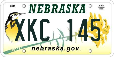 NE license plate XKC145