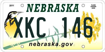 NE license plate XKC146
