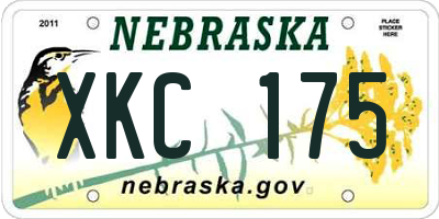 NE license plate XKC175