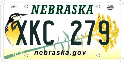 NE license plate XKC279