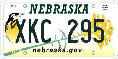 NE license plate XKC295