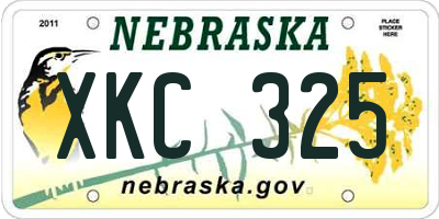 NE license plate XKC325