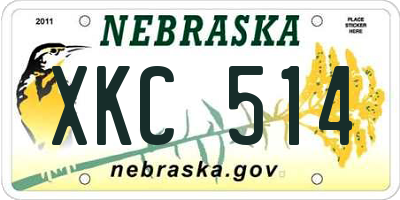 NE license plate XKC514