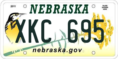 NE license plate XKC695