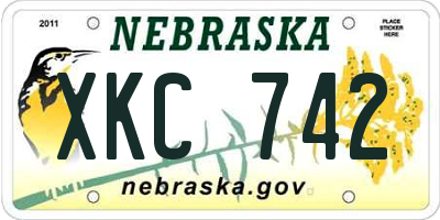 NE license plate XKC742