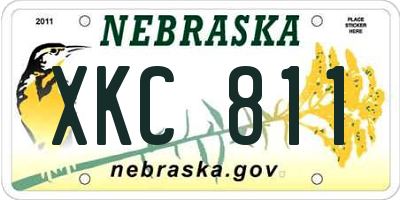 NE license plate XKC811