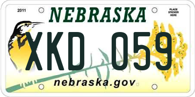 NE license plate XKD059