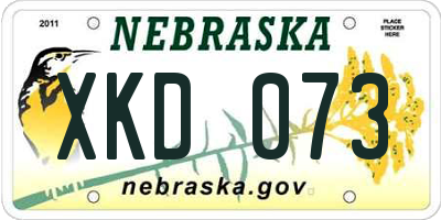 NE license plate XKD073