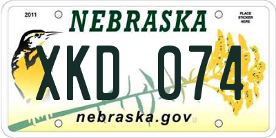 NE license plate XKD074