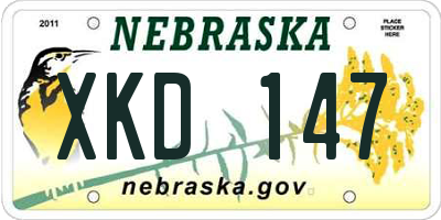 NE license plate XKD147