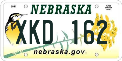 NE license plate XKD162