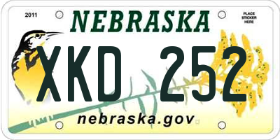 NE license plate XKD252