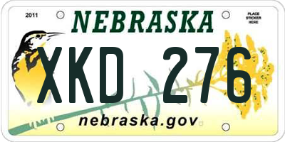 NE license plate XKD276