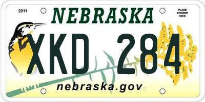 NE license plate XKD284