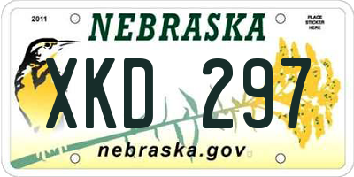NE license plate XKD297