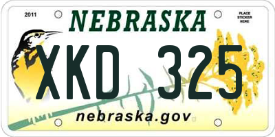NE license plate XKD325