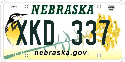 NE license plate XKD337