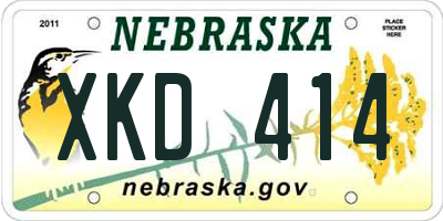 NE license plate XKD414