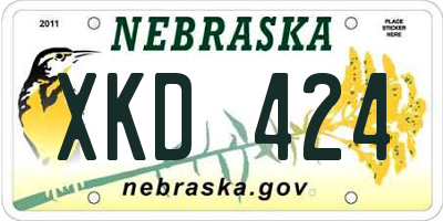NE license plate XKD424
