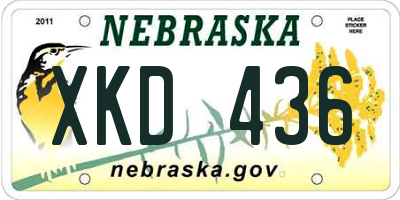 NE license plate XKD436