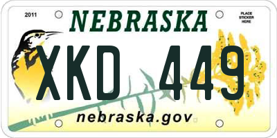 NE license plate XKD449
