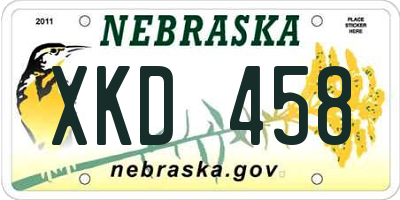 NE license plate XKD458