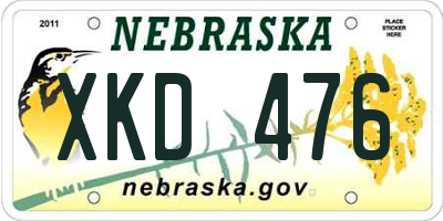NE license plate XKD476