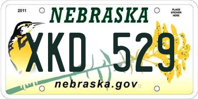 NE license plate XKD529
