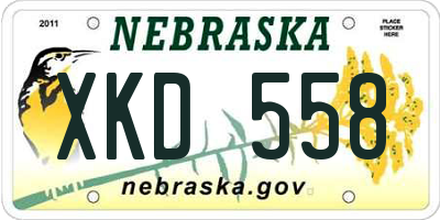 NE license plate XKD558