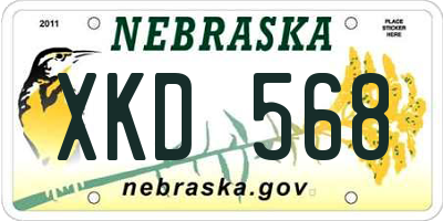 NE license plate XKD568