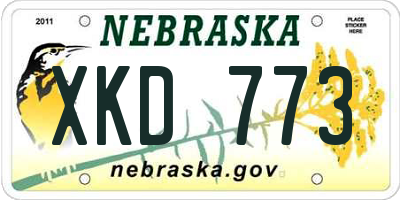 NE license plate XKD773