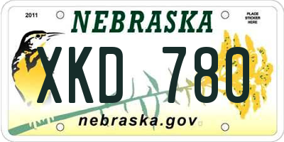 NE license plate XKD780